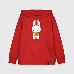 Детская толстовка-худи Зайчик с морковкой