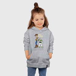 Толстовка детская хлопковая Buzz&Woody, цвет: меланж — фото 2