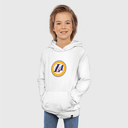 Толстовка детская хлопковая LA Lakers, цвет: белый — фото 2