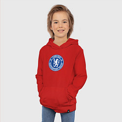 Толстовка детская хлопковая Chelsea FC, цвет: красный — фото 2