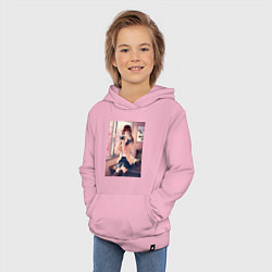 Толстовка детская хлопковая Фотограф-тян, цвет: светло-розовый — фото 2