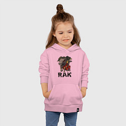 Толстовка детская хлопковая Rak, цвет: светло-розовый — фото 2