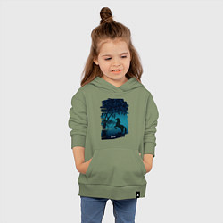 Толстовка детская хлопковая Конь, цвет: авокадо — фото 2