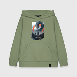 Толстовка детская хлопковая Кратос и Атрей, цвет: авокадо