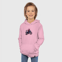 Толстовка детская хлопковая Мотокросс, цвет: светло-розовый — фото 2