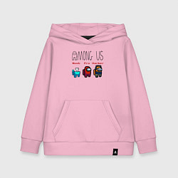 Детская толстовка-худи Among Us - Noob Pro Hacker Z