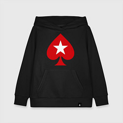 Толстовка детская хлопковая Покер Пики Poker Stars, цвет: черный