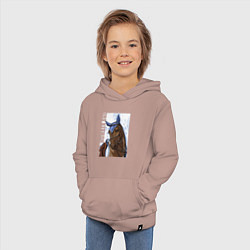 Толстовка детская хлопковая Number one, цвет: пыльно-розовый — фото 2