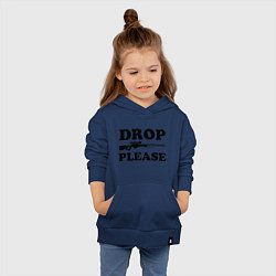 Толстовка детская хлопковая Drop Please, цвет: тёмно-синий — фото 2