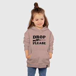 Толстовка детская хлопковая Drop Please, цвет: пыльно-розовый — фото 2