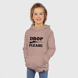 Толстовка детская хлопковая Drop Please, цвет: пыльно-розовый — фото 2