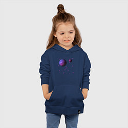 Толстовка детская хлопковая Космос Планеты, цвет: тёмно-синий — фото 2