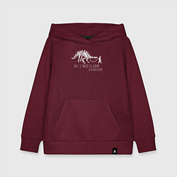 Детская толстовка-худи All a need is dinosaur
