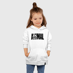 Толстовка детская хлопковая ANIMAL ЭНИМАЛ, цвет: белый — фото 2