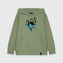 Толстовка детская хлопковая Осьминог Монстр Корабль, цвет: авокадо