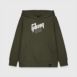 Толстовка детская хлопковая GIBSON USA, цвет: хаки