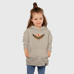 Толстовка детская хлопковая Орел, цвет: миндальный — фото 2