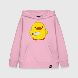 Детская толстовка-худи УТКА С НОЖОМ КРУГЛЯШ