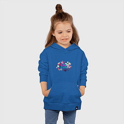 Толстовка детская хлопковая Арбуз звезда полотенце сланцы, цвет: синий — фото 2