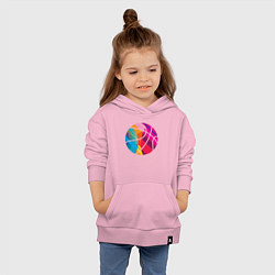 Толстовка детская хлопковая Rainbow Ball, цвет: светло-розовый — фото 2