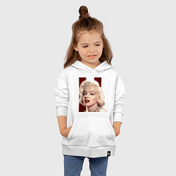 Толстовка детская хлопковая Мерелин Монро, цвет: белый — фото 2