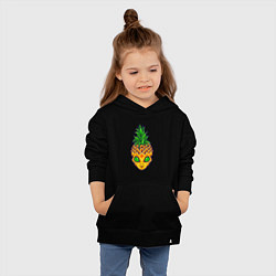 Толстовка детская хлопковая Ананас инопланетянин, цвет: черный — фото 2