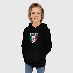 Толстовка детская хлопковая Italy Shield, цвет: черный — фото 2