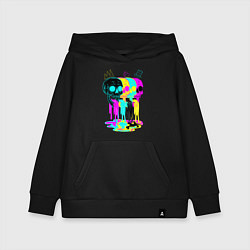 Детская толстовка-худи 4 ЧЕРЕПА SKULLS NEON