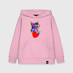Детская толстовка-худи РАДУЖНЫЙ КОТИК RAINBOW KITTY