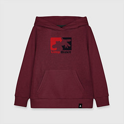 Толстовка детская хлопковая Limp Bizkit, цвет: меланж-бордовый