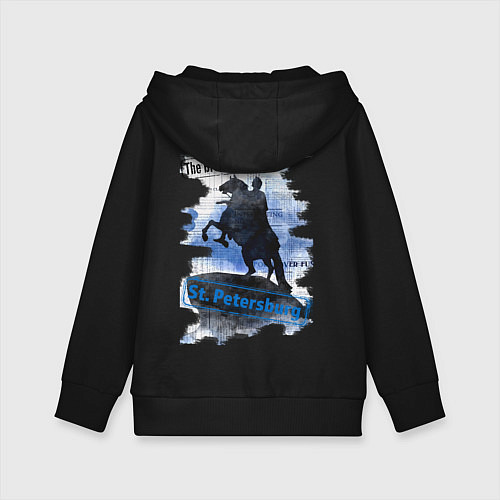 Детская толстовка-худи The Bronze Horseman / Черный – фото 2