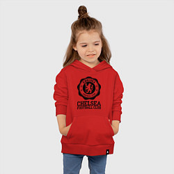 Толстовка детская хлопковая Chelsea FC: Emblem, цвет: красный — фото 2