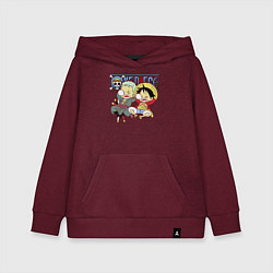 Детская толстовка-худи Малыши Зоро и Луффи One Piece