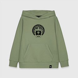 Толстовка детская хлопковая ВАЛЬКНУТ VALKNUT ДРАККАР Z, цвет: авокадо