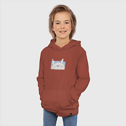 Толстовка детская хлопковая Удивленный Тоторо, цвет: кирпичный — фото 2