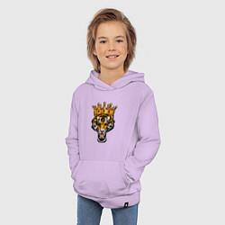 Толстовка детская хлопковая Царь тигр, цвет: лаванда — фото 2