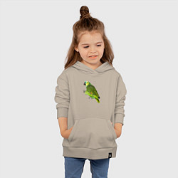 Толстовка детская хлопковая Попугайчик, цвет: миндальный — фото 2
