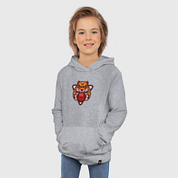 Толстовка детская хлопковая Basketball Tiger, цвет: меланж — фото 2