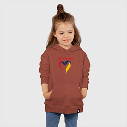 Толстовка детская хлопковая Armenia Heart, цвет: кирпичный — фото 2