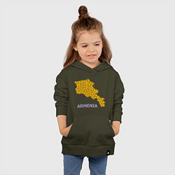 Толстовка детская хлопковая Golden Armenia, цвет: хаки — фото 2