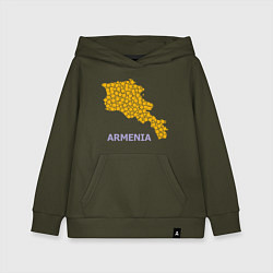 Толстовка детская хлопковая Golden Armenia, цвет: хаки