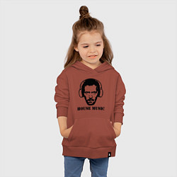 Толстовка детская хлопковая Dr House music, цвет: кирпичный — фото 2