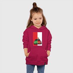 Толстовка детская хлопковая Concept car, цвет: маджента — фото 2