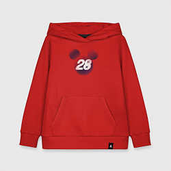 Толстовка детская хлопковая Logo Mickey 28, цвет: красный