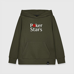 Толстовка детская хлопковая PokerStars логотип, цвет: хаки