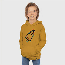 Толстовка детская хлопковая Logo Squid Game, цвет: горчичный — фото 2