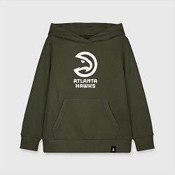 Толстовка детская хлопковая Атланта Хокс, Atlanta Hawks, цвет: хаки