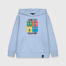 Детская толстовка-худи ИГРА В КАЛЬМАРА ПОП-АРТ
