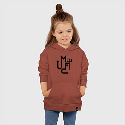 Толстовка детская хлопковая Манчестер Юнайтед минимализм, цвет: кирпичный — фото 2