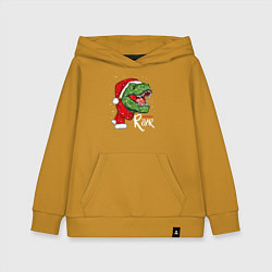 Толстовка детская хлопковая T-rex Merry Roar, цвет: горчичный